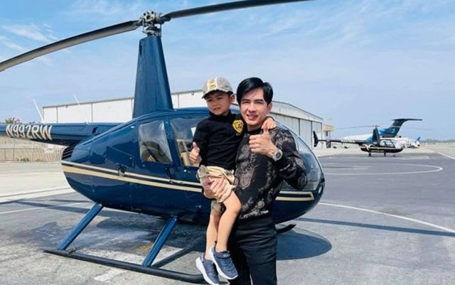 Vợ chồng Đan Trường giàu có cỡ nào mà thuê hẳn may bay trực thăng cho con trai ‘thử cảm giác mạnh’?