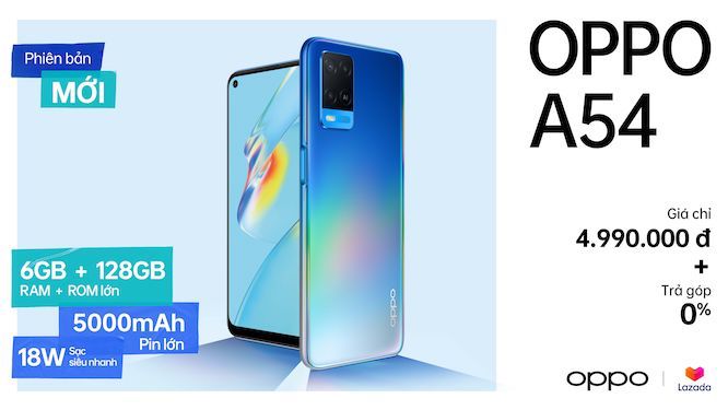 OPPO ra mắt OPPO A54 6GB: Nâng cao trải nghiệm cho người dùng