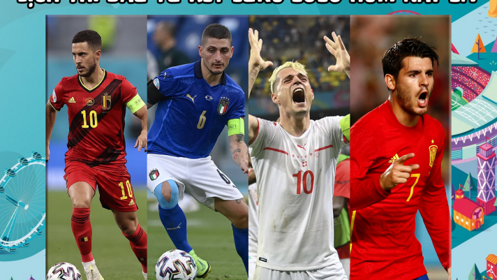 Lịch thi đấu Tứ kết EURO 2020 hôm nay 2/7: Chung kết sớm Bỉ vs Ý, hiểm họa chờ cựu vương Tây Ban Nha