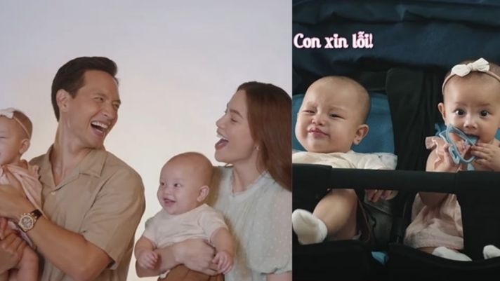 Hà Hồ hé lộ clip hậu trường quay quảng cáo của cặp song sinh, cả ekip ‘dở khóc dở cười’ bởi Leon