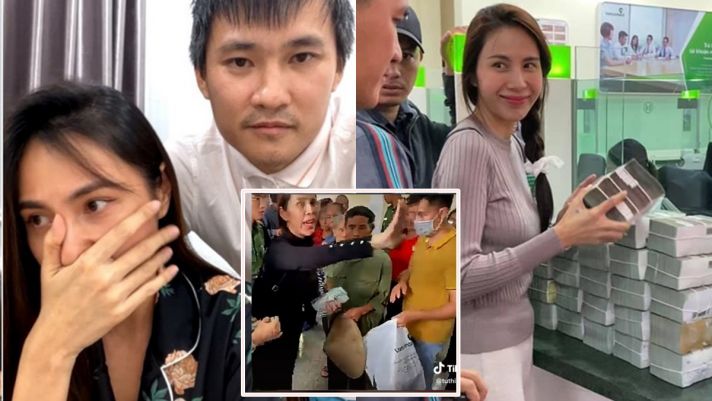 Xôn xao clip Thủy Tiên phát tiền cứu trợ, gay gắt cấm người lạ chụp hình