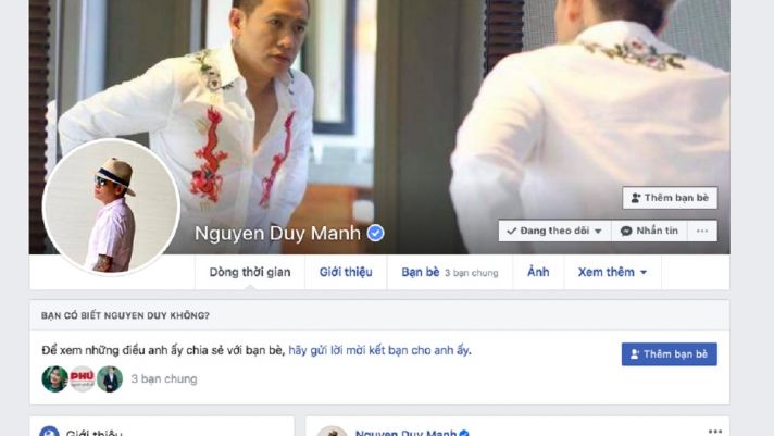 Facebook cá nhân và fanpage Duy Mạnh bất ngờ 'bốc hơi' sau loạt phát ngôn sốc về chuyện NS từ thiện