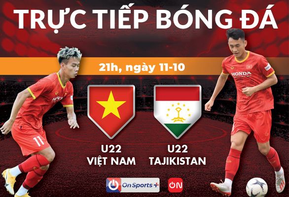 Kết quả bóng đá U22 Việt Nam vs U22 Tajikistan: Đàn em Quang Hải, Công Phượng phối hợp lập công