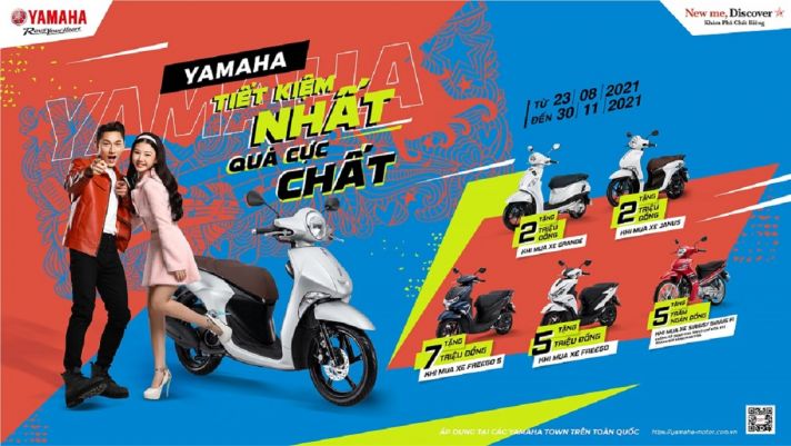 Cơ hội nhận ưu đãi 'khủng' và sở hữu những chiếc xe máy Yamaha siêu tiết kiệm nhiên liệu