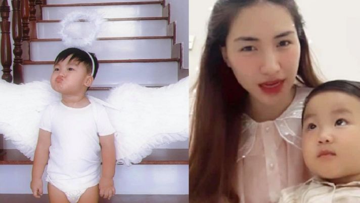 Netizens tan chảy khi con trai Hòa Minzy hóa trang thành thiên thần quá đỗi dễ thương