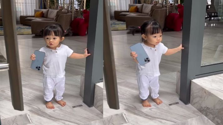 Mới 1 tuổi, con gái Đàm Thu Trang đã sở hữu iPhone 13, cách dùng khiến nhiều người 'hết hồn'
