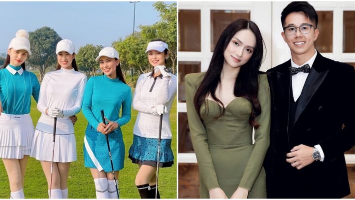 Hương Giang khai xuân tại sân golf cùng dàn hậu Đỗ Mỹ Linh, Ngọc Hân,…nhan sắc thật khiến CĐM chú ý