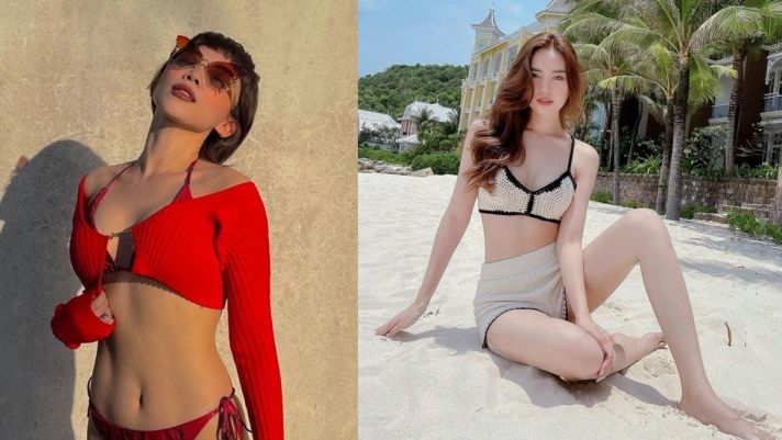 Tóc Tiên diện bikini mỏng manh khoe vòng 1 đẫy đà cùng vòng 2 phẳng lỳ ăn dứt Lan Ngọc, Ngọc Trinh