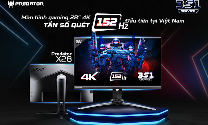 Acer giới thiệu màn hình Predator X28 dành cho game thủ hardcore, giá 59,99 triệu đồng