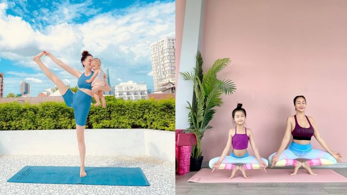 Nhóc tì sao Việt cùng mẹ tập Yoga: Nhà Hồ Ngọc Hà ghi dấu ấn đẹp, con gái Ốc Thanh Vân tạo dáng khó