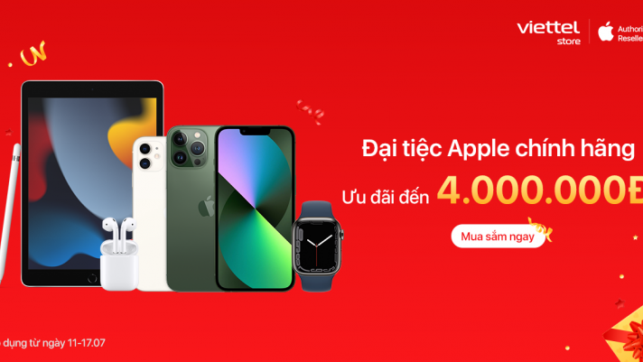 Viettel Store ưu đãi toàn bộ các sản phẩm trong tuần vàng Apple