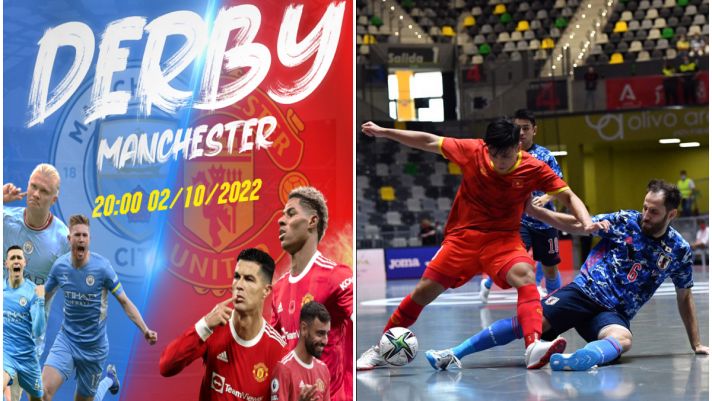 Lịch thi đấu bóng đá hôm nay 2/10: Đại chiến MU vs Man City; ĐT Futsal Việt Nam làm nên lịch sử?