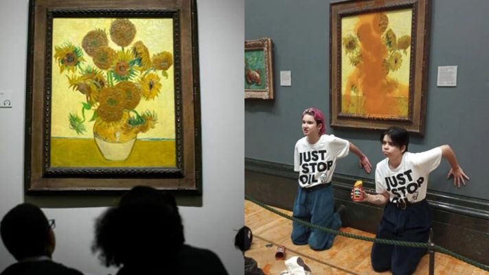 Bức họa đắt giá của Van Gogh bị tạt chất bẩn vì lý do gây phẫn nộ