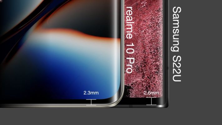 Realme 10 Pro sẽ có cạnh cong, viền mỏng hơn Galaxy S22 Ultra