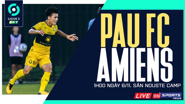 Trực tiếp bóng đá Pau FC vs Amiens: Quang Hải trở lại đá chính ở Ligue 2?