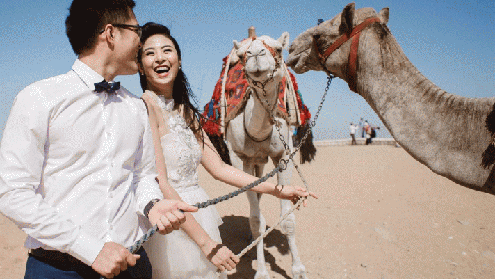 Hoa hậu Ngọc Hân tung bộ ảnh cưới được chụp tại Ai Cập