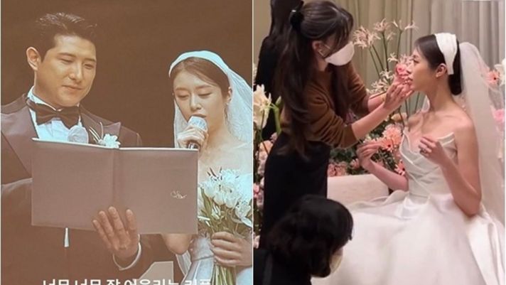 Trọn vẹn hình ảnh trong hôn lễ ‘cổ tích’ của Jiyeon (T-ara) và cầu thủ bóng chày Hwang Jae Gyun