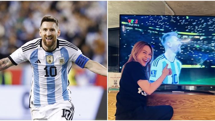 Mỹ Tâm bất ngờ đăng ảnh ‘hôn’ chiếc cúp vô địch của cầu thủ Messi