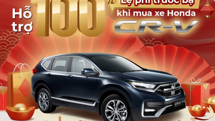 Honda Việt Nam ưu đãi 100% lệ phí trước bạ cho khách mua Honda CR-V