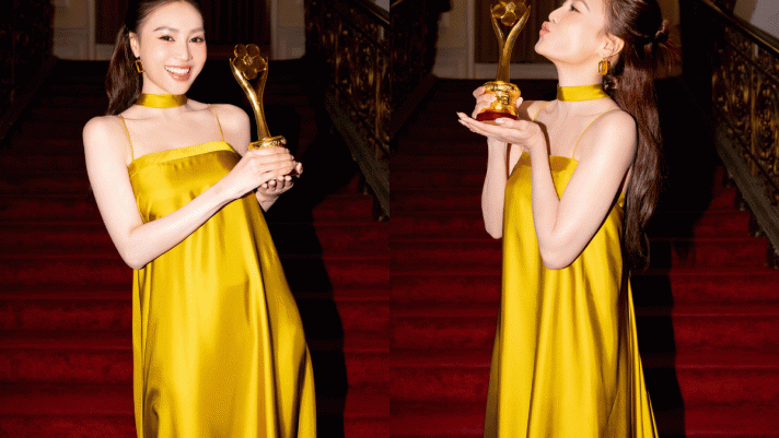 Ninh Dương Lan Ngọc hạnh phúc khi đạt giải Nữ diễn viên được yêu thích nhất tại Mai Vàng 2022
