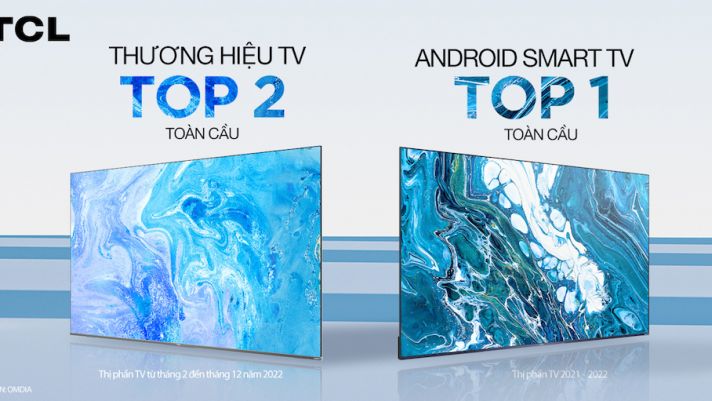 TCL xếp hạng top 2 thương hiệu TV toàn cầu và đứng đầu thị phần Android Smart TV theo OMDIA