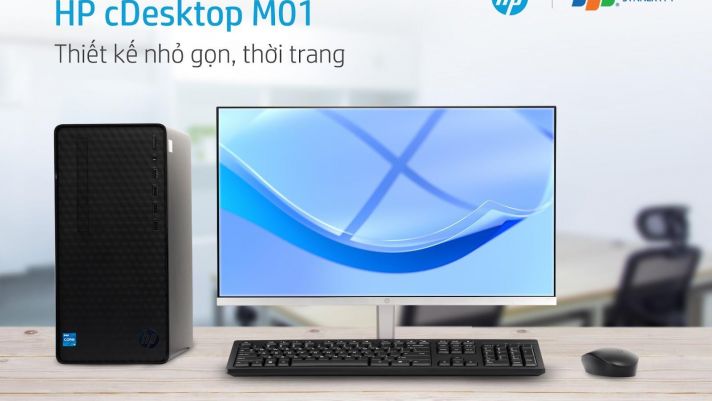 HP cDesktop M01: Thiết kế tối giản, đa dạng kết nối
