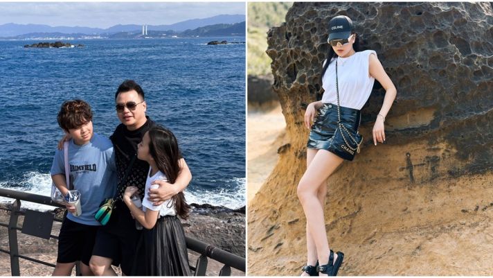 Phương Oanh đi du lịch nước ngoài cùng Shark Bình và 2 con riêng của bạn trai?