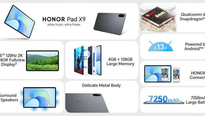 Honor Pad X9 ra mắt, giá hơn 5 triệu trang bị tốt như iPad Pro