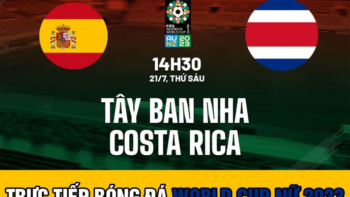 Trực tiếp bóng đá World Cup nữ 2023: Tây Ban Nha vs Costa Rica - Sao Man UTD là ứng cử viên vô địch