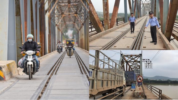 Cây cầu duy nhất ở Việt Nam đường sắt và đường bộ dùng chung, tài xế mỗi lần đi qua lại ‘rùng mình’