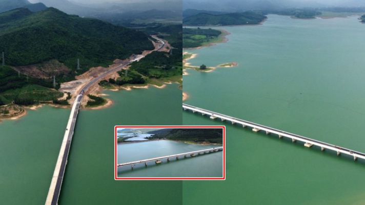 Cầu vượt hồ dài nhất trên tuyến cao tốc Bắc - Nam: Rút ngắn thời gian từ Hà Nội đi Nghệ An bớt 1,5h