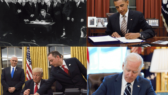 Lý do Tổng thống Mỹ thường dùng hàng chục cây bút để ký đạo luật: Ông Johnson từng dùng 75 cây bút