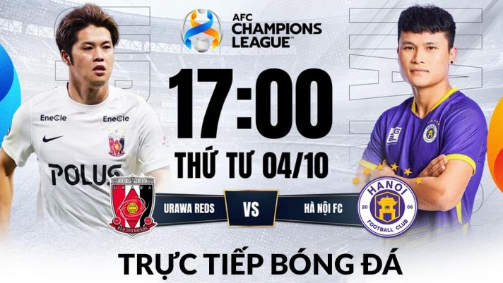 Trực tiếp bóng đá Urawa Reds vs Hà Nội FC - AFC Champions League: Điểm số lịch sử cho đại diện Việt Nam?