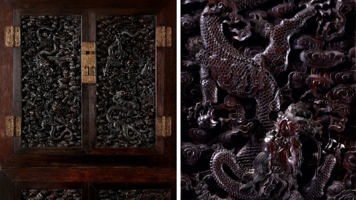 Chiếc tủ gỗ quý từ thời Khang Hy có giá 7 triệu USD, từng bị chia làm 3 phần sau khi lưu lạc