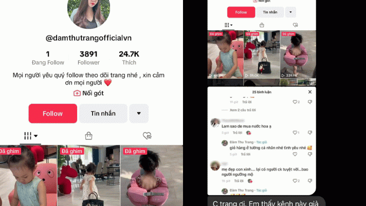 Đàm Thu Trang lên tiếng cảnh báo việc hai vợ chồng bị giả mạo tài khoản TikTok để bán nước hoa