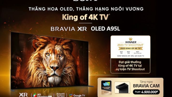 Sony BRAVIA XR OLED A95L chính thức có mặt tại Việt Nam sau khi đạt danh hiệu 'King of 4K TV 2023'