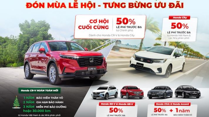 Honda Việt Nam ưu đãi mùa lễ hội, hỗ trợ đặc biệt dành cho khách hàng mua Honda CR-V