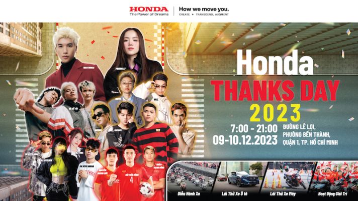 Honda Thanks Day 2023 – Đại lộ Honda Bùng nổ khoảnh khắc cuối năm đầy đam mê và niềm vui