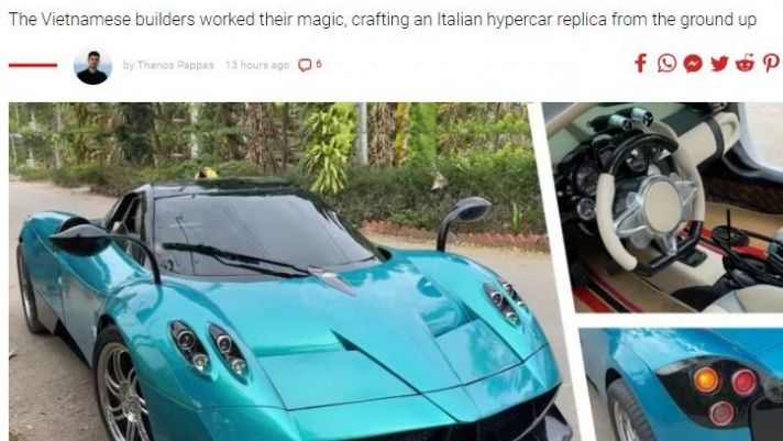 Pagani Huayra 'made in Việt Nam' gây xôn xao truyền thông quốc tế, đẹp hơn cả xe chính hãng?