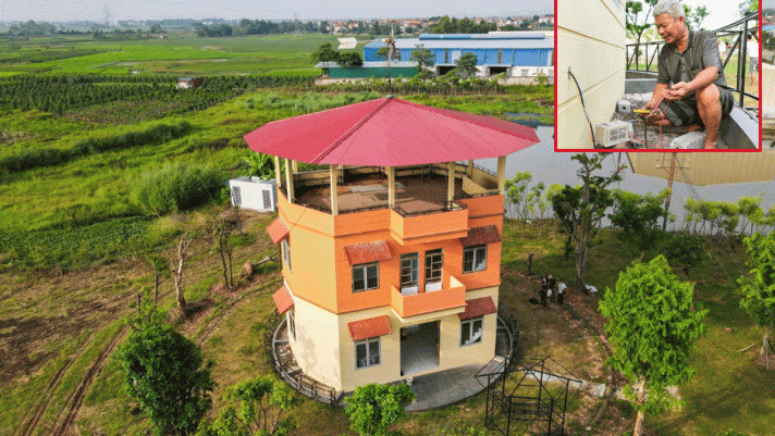 Du khách kéo nhau đến chiêm ngưỡng ngôi nhà xoay 360 độ, nặng 420 tấn độc nhất ở Việt Nam