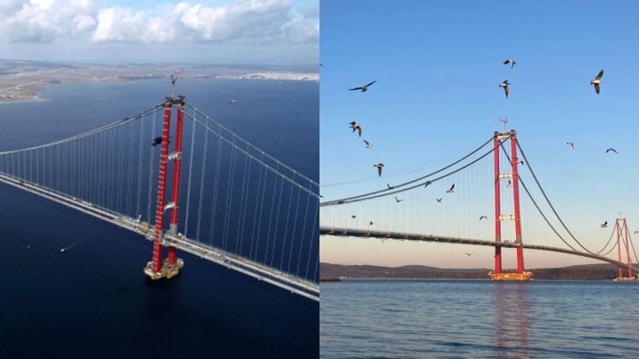 Chiêm ngưỡng cây cầu treo dài nhất thế giới nối Châu Âu và Châu Á: Đầu tư gần 3 tỷ Đô, có tận 6 làn đường cao tốc