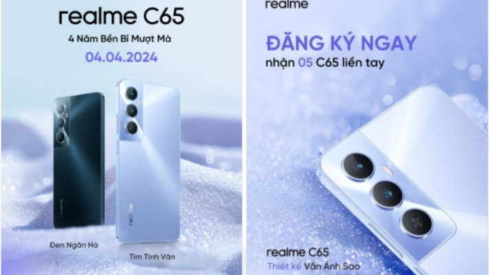 Realme C65 ra mắt: Thiết kế giống Galaxy S22, có Dynamic Island xịn sò như iPhone 15, giá từ 3,7 triệu đồng