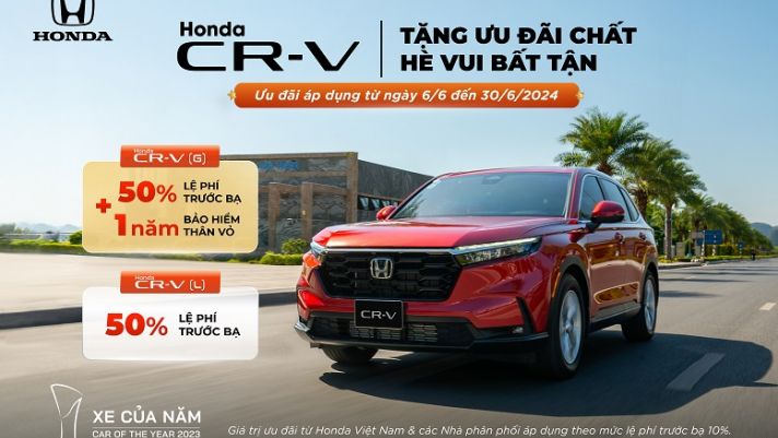 Chương trình khuyến mại của các dòng xe ô tô Honda trong tháng 6 năm 2024