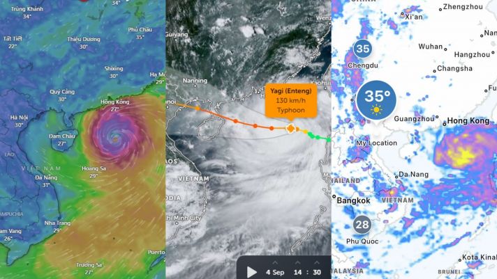 Đây là 3 ứng dụng theo dõi trực tiếp đường đi của cơn bão số 3 - bão Yagi hoàn toàn miễn phí