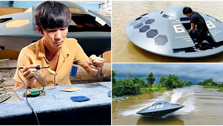 Xôn xao clip ‘đĩa bay’ lướt trên mặt nước ở Kiên Giang, bất ngờ danh tính người chế tạo