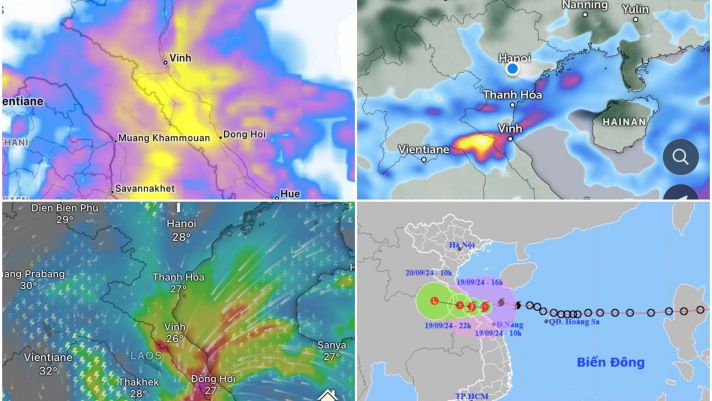 Ứng dụng miễn phí cập nhật thông tin mới nhất bão số 4, hướng đi, vùng ảnh hưởng mưa