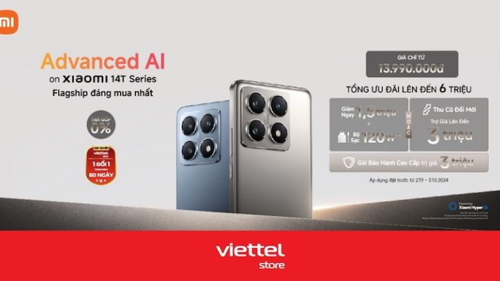 Viettel Store nhận đặt trước Xiaomi 14T từ 27/9, trả hàng sớm từ 3/10 trên toàn quốc