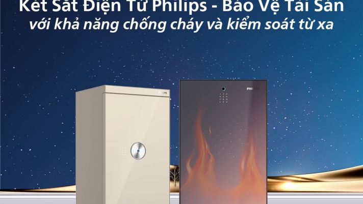 Két sắt điện tử Philips - Bảo vệ tài sản với khả năng chống cháy và kiểm soát từ xa