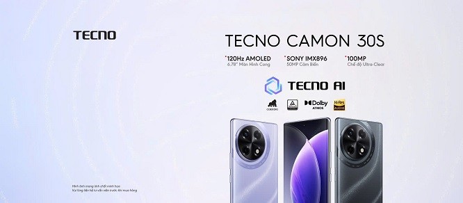 TECNO CAMON 30S: TRẢI NGHIỆM MÀN CONG THỜI THƯỢNG, CHỤP ẢNH AI CHẤT LƯỢNG