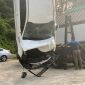 Đạp nhầm chân ga, bà bầu lái KIA K5 lái xe lao thẳng xuống khe hẹp